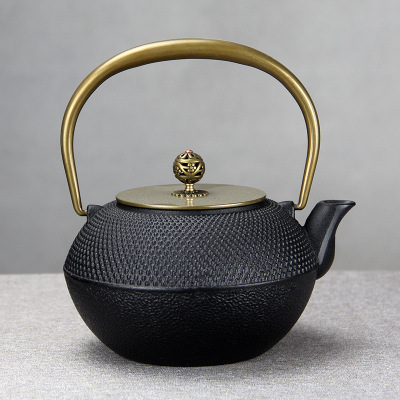 1200ml granule nails Japanese cast iron hand boiled water and made tea Old iron teapot Teahouse Simple household decora