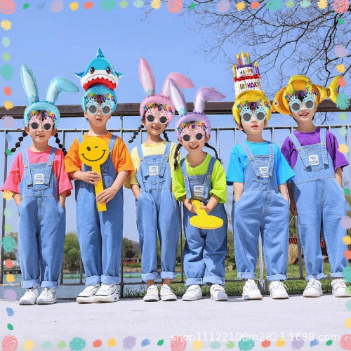 Headbands, balloons, headwear, children's funny birthday party decoration, atmosphere arrangement, Children's Day kinde