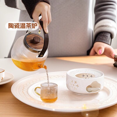 Free labeling candles, warm tea stove, ceramic home insulation stove, heating and boiling tea warmer, restaurant and ho
