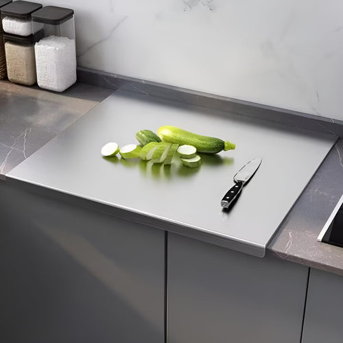Household stainless steel bent cutting board, large rolling board, and kitchen thickened kneading anti mold cutting boa