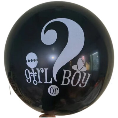 Amazon 36 inch flat gender revealing balloon decoration with printable QR code LOGO, essential for holiday parties