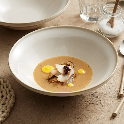 Steamed rice soup bowl, Lamian Noodles bowl, household boiled fish, pickled Chinese cabbage fish, large bowl, ceramic t