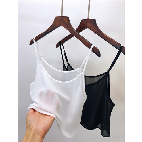 短款雪纺小吊带宽松防走光小背心