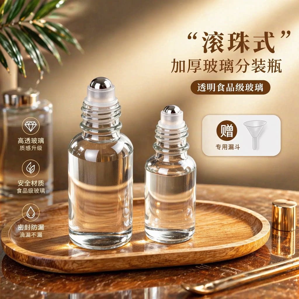 滚珠分装瓶香水走珠玻璃上药空瓶图片