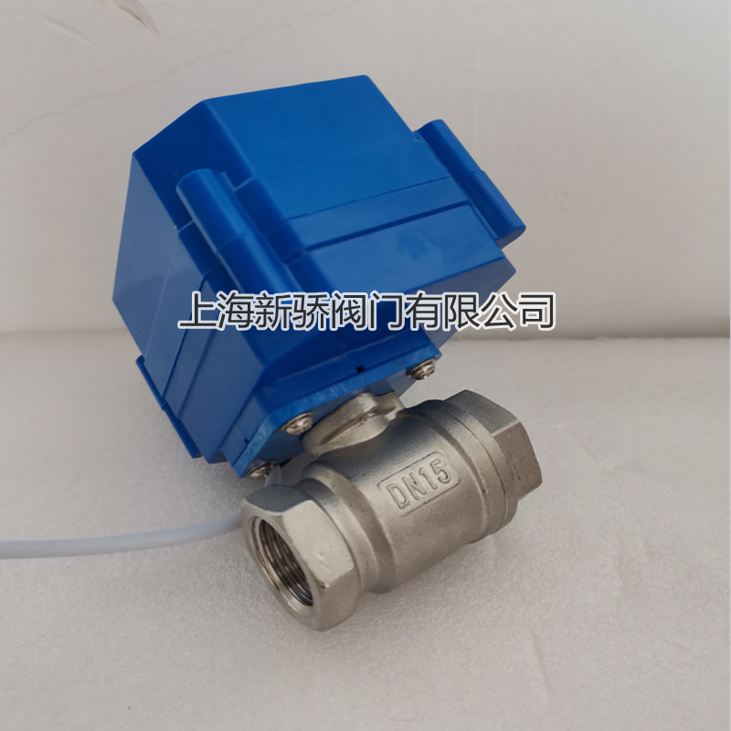 微型电动阀门CWX-60P不锈钢球阀DN15 20 25大扭矩DC9-24V常闭内丝