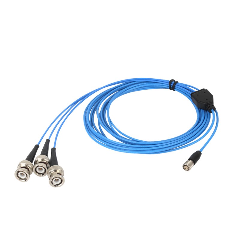 加速度传感器线束四芯1/4-28UNF转3BNC 替换PCB三轴震动计 034G20