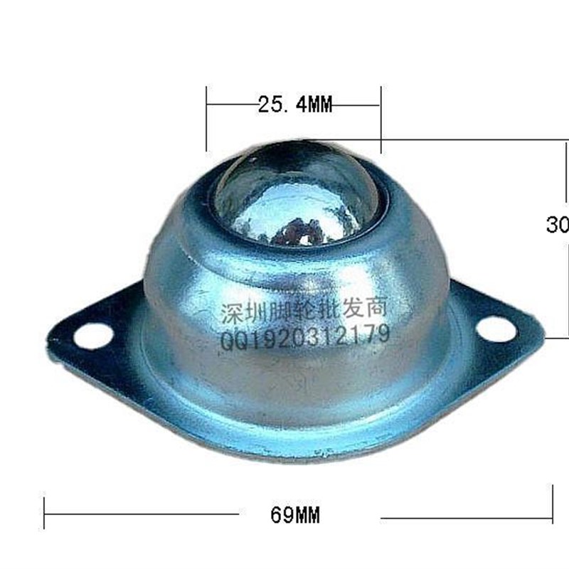 钢球直径15.8 MM 直径25.4MM 塔式菱形牛眼轮 万向滚珠钢球轮输送