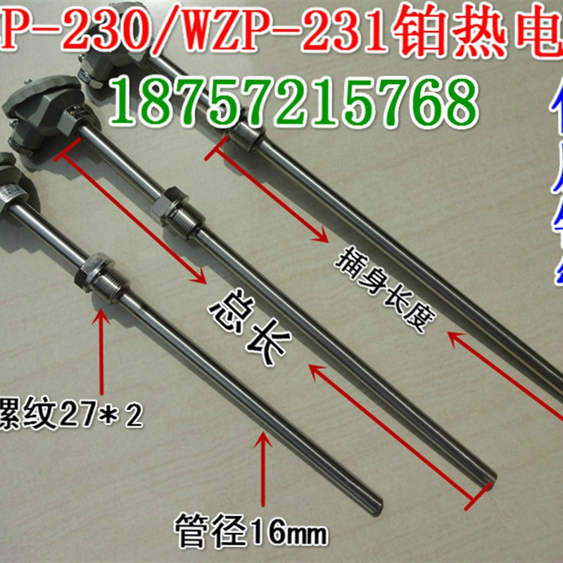 WZP-230/WZP231/PTt100铂热电阻温度传感器固定螺纹热电偶WRN130
