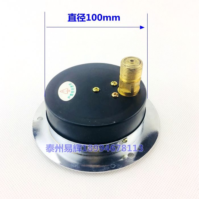 Y100ZT 1.6MPA轴向带边压力表 面板式安装压R力表 多种规格量程