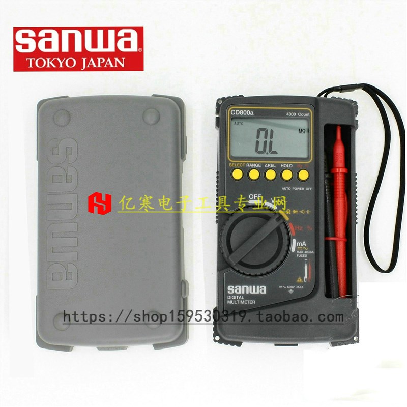 日本SANWA三和CD800a数字万用表CD800A电流电阻频率温度占空比表