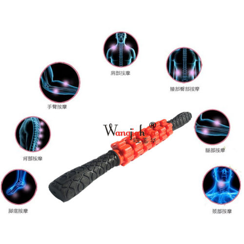 六轮齿轮按棒层次肌肉按棍健身放松运动滚轴瑜珈筋膜棒跨境款