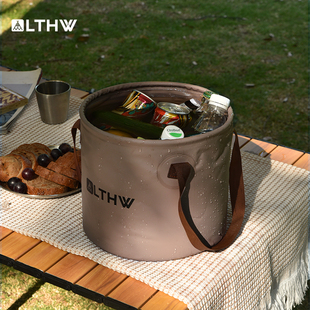 LTHW旅腾户外便携式 可折叠水桶手提旅行露营水盆野餐洗衣袋储水桶