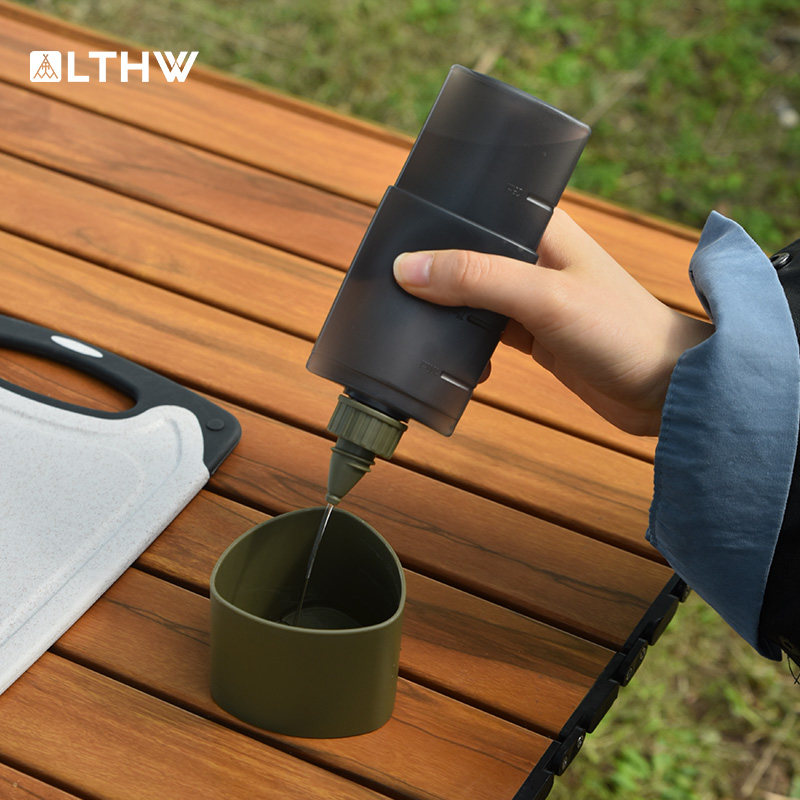 LTHW旅腾户外露营三合一调料瓶套装便携防漏调味盒野餐烧烤挤酱瓶