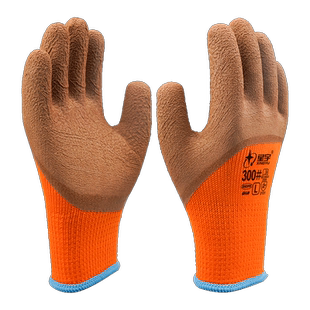 星宇手套正品劳保加绒加厚耐磨工作胶皮冬季保暖冷库工地干活专用