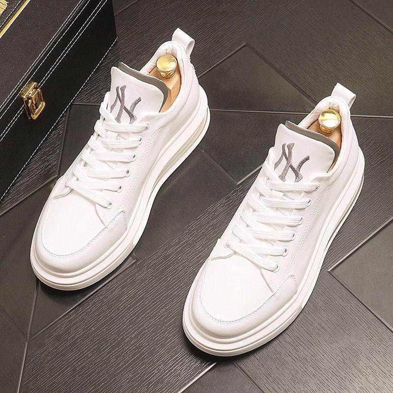 潮鞋百搭小白鞋男板鞋气垫底松糕鞋秋冬季新款透气潮流内增高鞋子