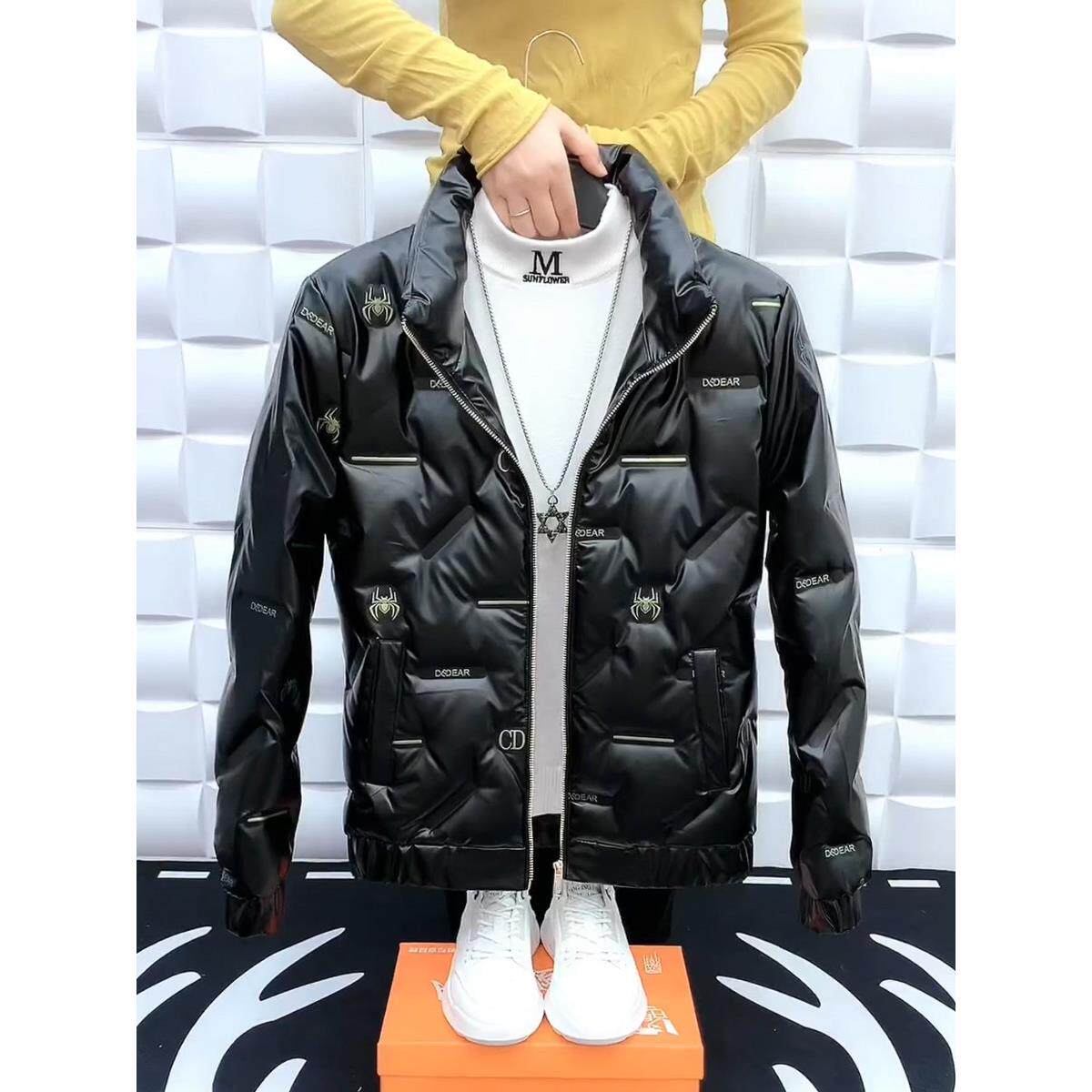 冬季外套立领短款韩版亮面羽绒棉服男士休闲潮流防风保暖轻薄上衣