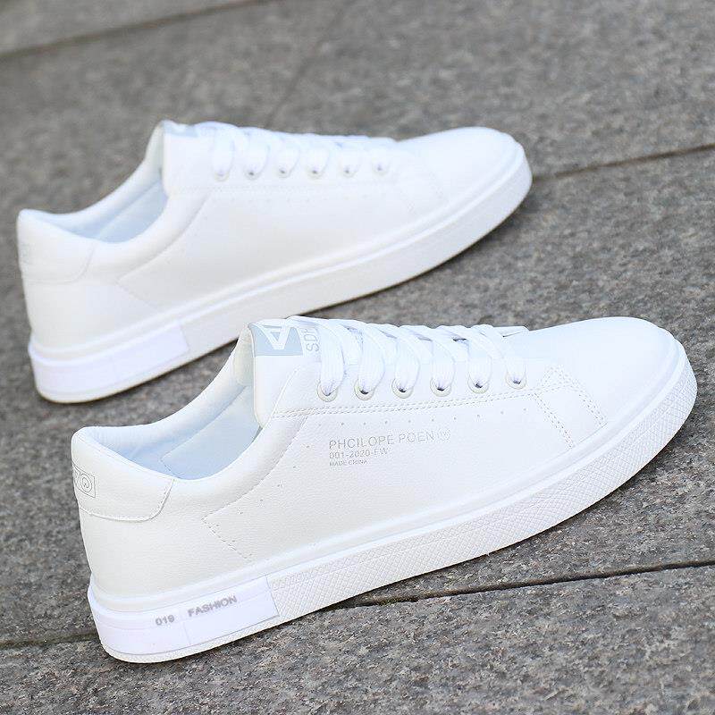 潮牌小白鞋2025秋冬新款软底韩版男鞋子白色耐磨透气运动休闲板鞋