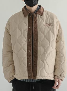 【美式复古】Ander Jurnal刺绣休闲外套男宽松领带夹春秋翻领夹克