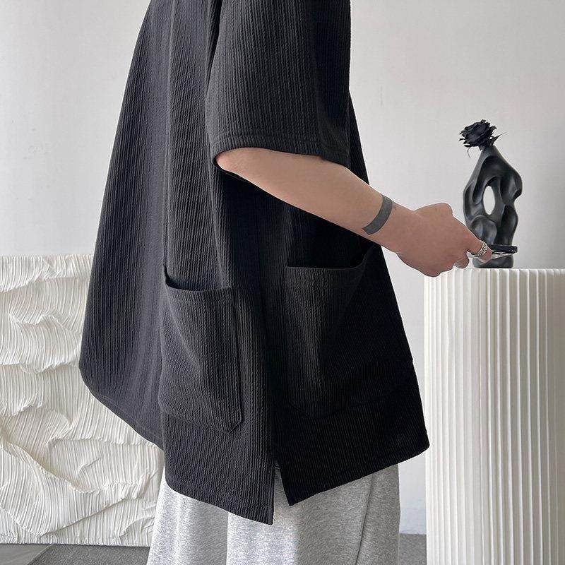 コーデュイの潮牌日系短袖T恤男设计感小众暗黑系多口袋冰丝男装,男装,时尚防晒服,淘宝优惠券,粉丝福利购,淘宝优惠卷