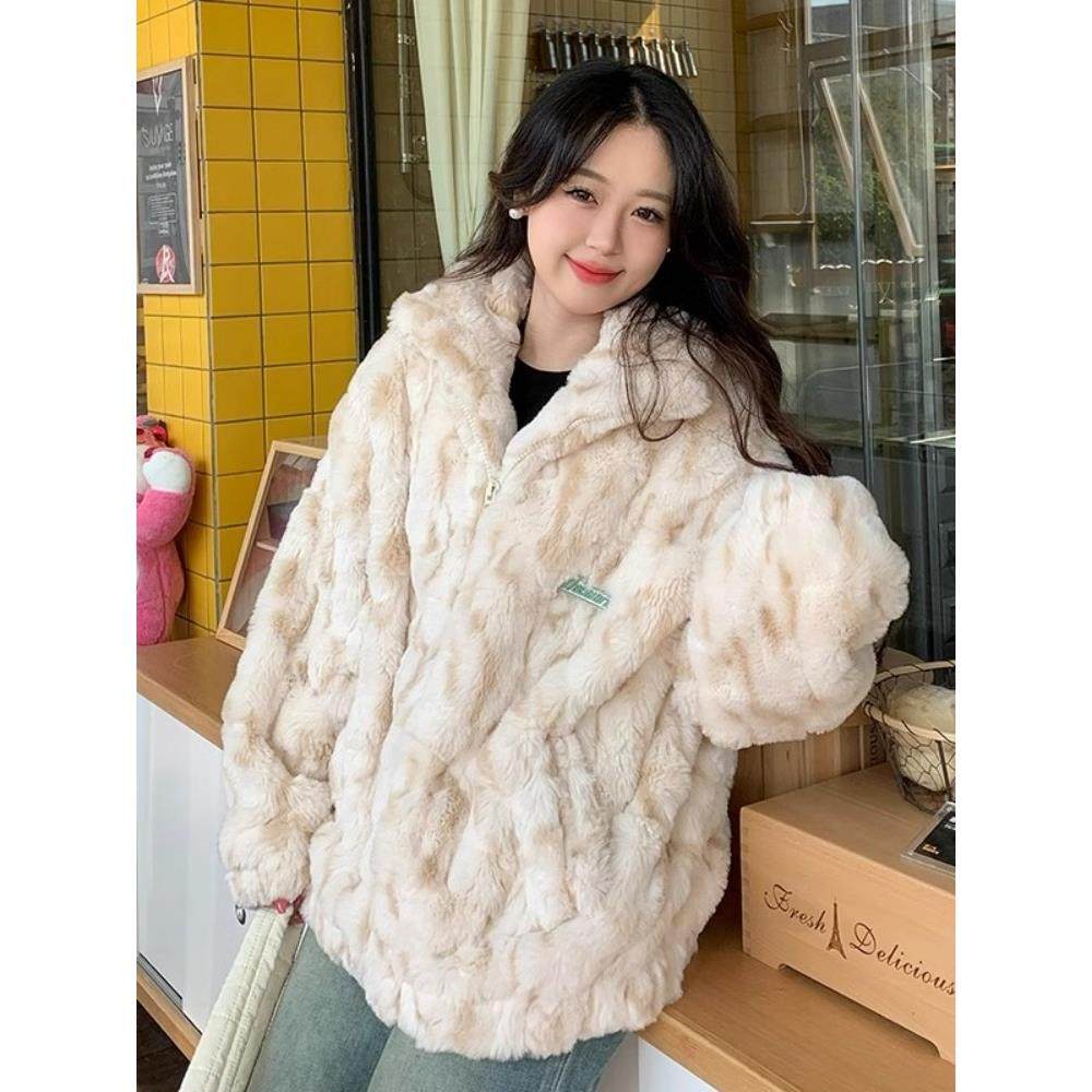 羊羔毛海宁皮草外套女年轻款2025年冬季新款加厚保暖毛茸茸上衣,女装/女士精品,皮草,淘宝优惠券,粉丝福利购,淘宝优惠卷