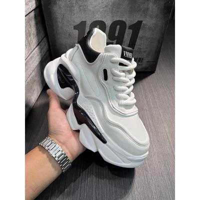 潮牌老爹鞋男秋冬款2025新款高级感厚底增高冬季加绒运动休闲男鞋