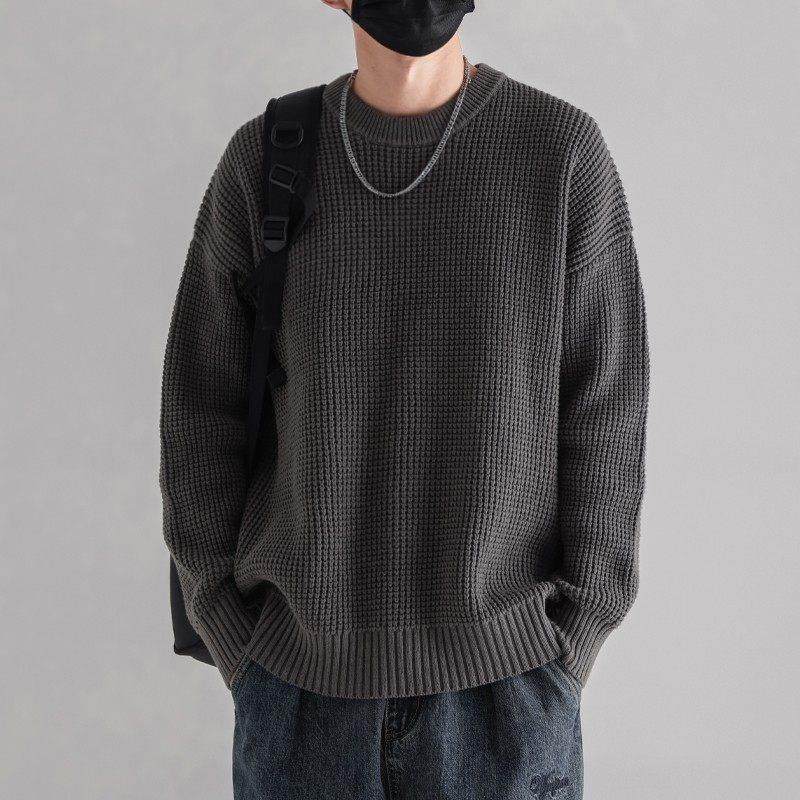 コーデュロイの潮牌圆领毛衣男士春秋季纯色打底针织衫毛线衣外套,男装,时尚防晒服,淘宝优惠券,粉丝福利购,淘宝优惠卷