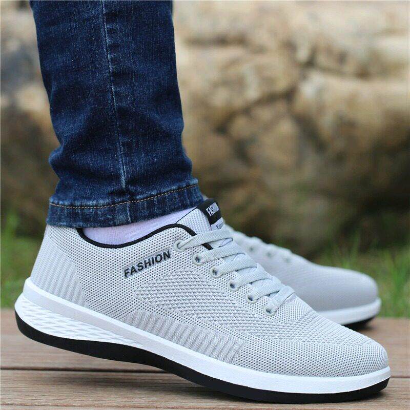 潮牌男鞋2025年夏季潮透气飞织布鞋男士运动鞋板鞋休闲旅游鞋子男