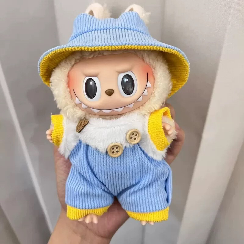 娃衣17cm毛绒搪胶坐坐派对一代二代着替套装玩偶衣服