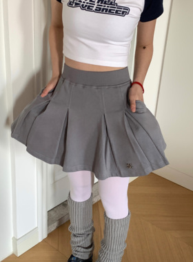 Y2NG 轻运动百褶收腹高尔夫短裙女防走光显瘦裤裙高腰显瘦半身裙