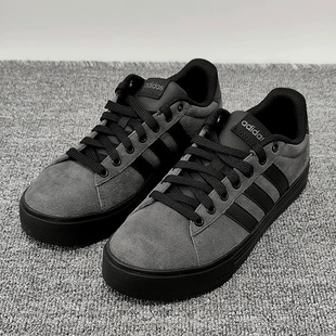 合成革 时尚 板鞋 Daily 黑色 低帮 4.0 防滑耐磨 adidas 百搭薄底
