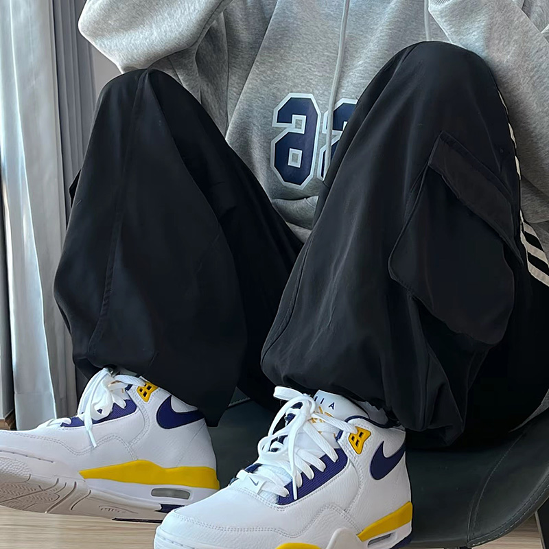 Nike Flight Legacy 经典复古风格 中帮复古篮球鞋男款白蓝黄湖人