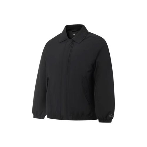 LiNing李宁 600蓬复古简约百搭纯色休闲翻领短款羽绒服 AYMV523-1