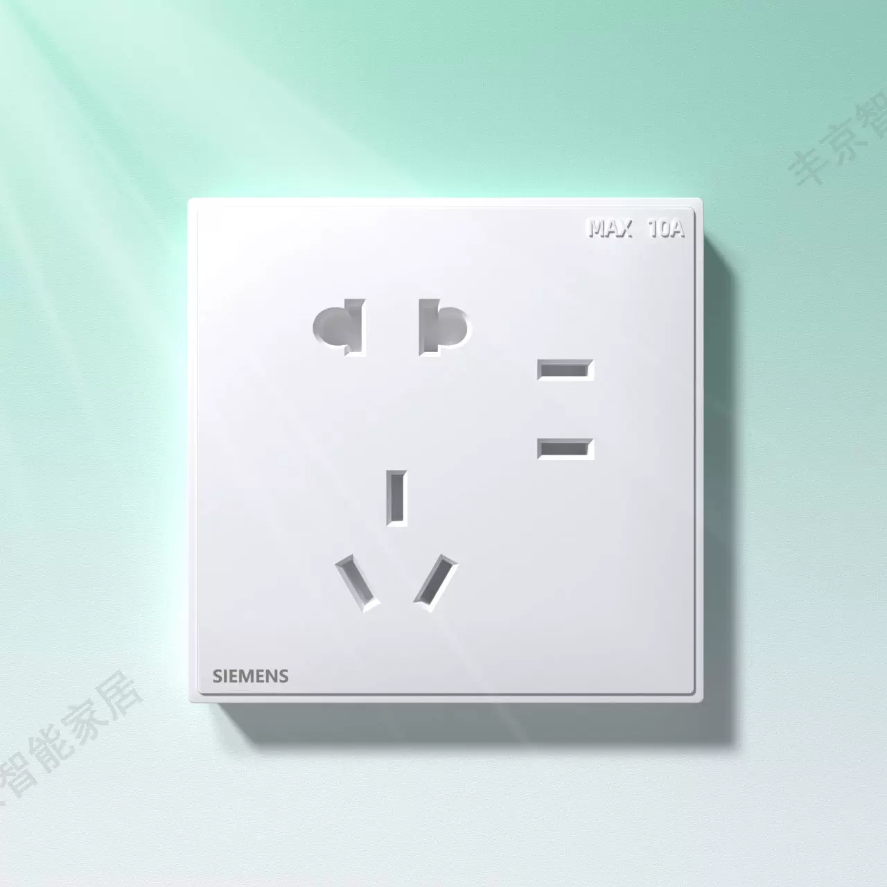 西门子错位7孔插座二三六七孔4白灰金色86暗璟逸睿皓彩远景致典尚