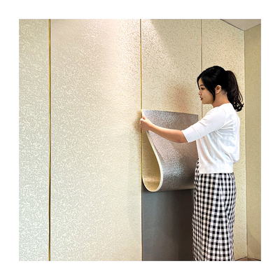 墙布自粘硅藻泥墙纸防水防潮壁布