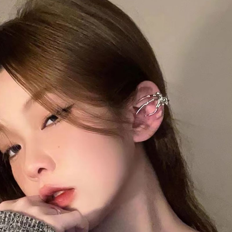 暗黑风蜘蛛无耳洞耳骨夹女