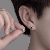 男款 北极星耳钉男潮2026年新款 个性 小众设计高级感痞帅耳饰女耳环