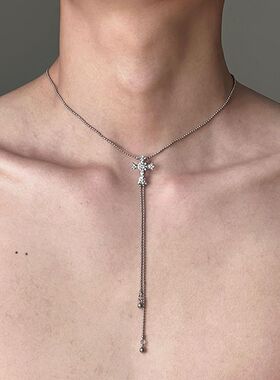 十字架流苏链条项链小众高级感