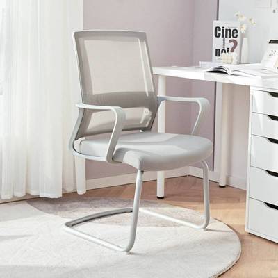 八舒间1脑电椅办公椅子P会形议靠凳Z背弓座椅适久56095坐人体九工