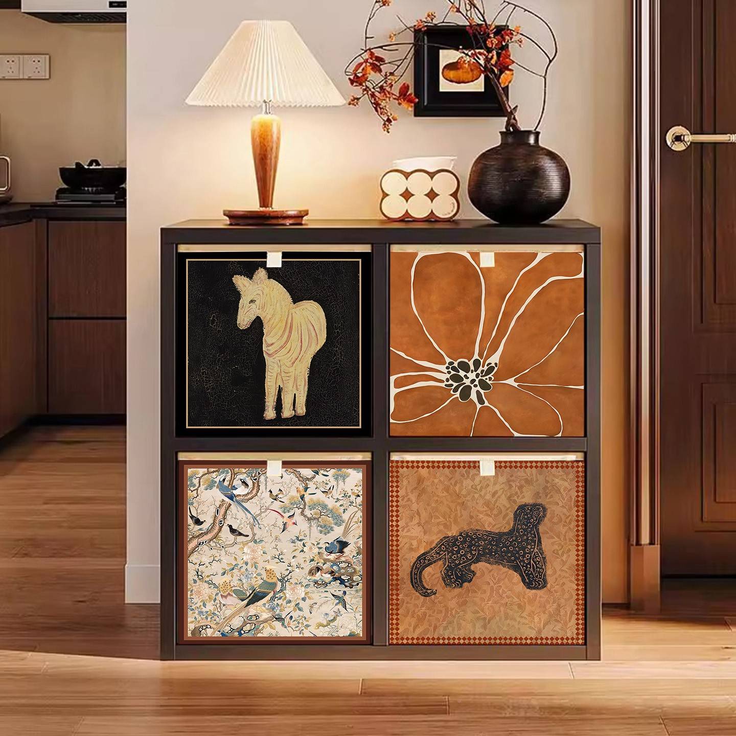 盒古子容卡无品牌/莱纳子箱克大量盒折叠格柜风收纳整理收纳藤中