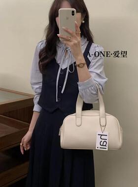 A-one爱望秋新款法式女洋气减龄时尚套装假两件百褶裙两件套24226