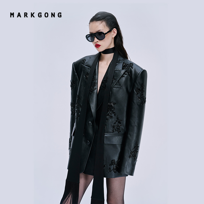 MARKGONG钉珠经典廓形西装