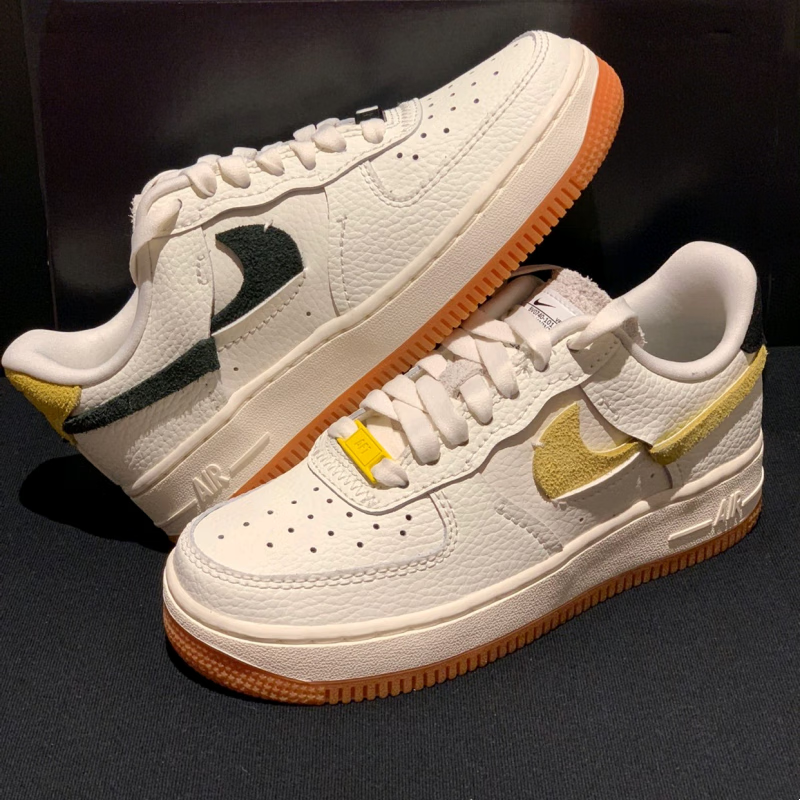 Nike耐克空军一号黄断钩板鞋