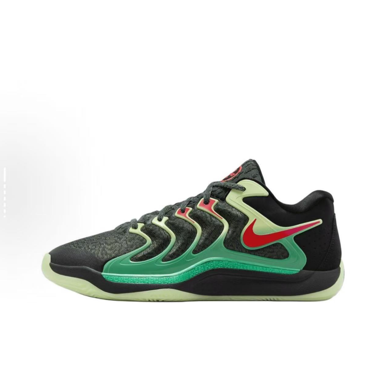 NIKE/耐克 男子KD17 EP 防滑耐磨低帮篮球鞋 黑绿色 FJ9488-002