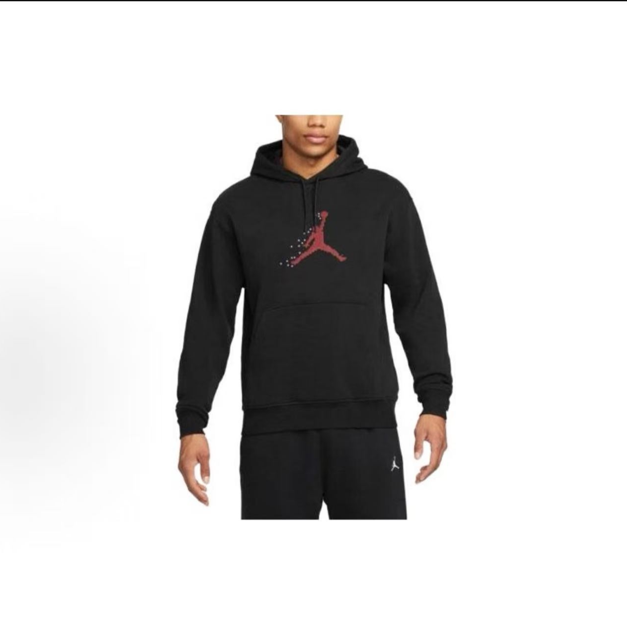 NIKE耐克 Jordan Logo标识连帽休闲男款加绒长袖卫衣 FD7466-010