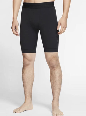 耐克Nike 纯色休闲速干运动健身裤短裤 男款黑色 CJ8019-010