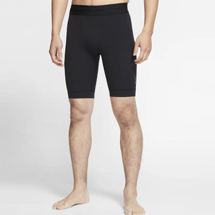 耐克Nike 纯色休闲速干运动健身裤短裤 男款黑色 CJ8019-010