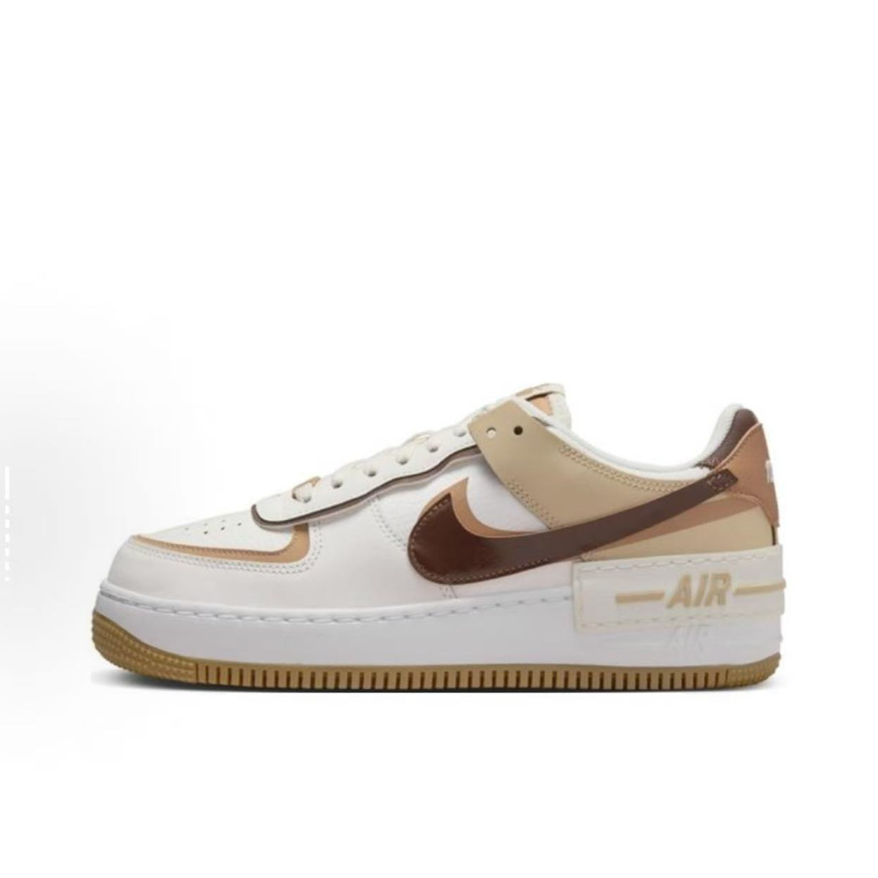 NIKE/耐克 Air Force 1  LOW 低帮白棕色空军板鞋 DZ1847-106