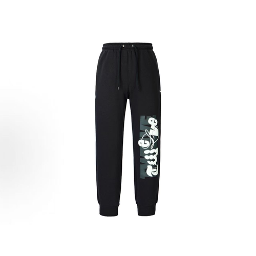 NIKE/耐克 logo图案休闲中腰莫兰特运动长裤 男款黑色 FZ1041-010