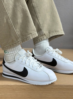 【奥莱】Nike Cortez Basic SL学生黑白低帮休闲跑步鞋904764-102