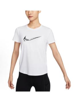 Nike耐克 Dri-FitSwoosh 运动亲肤透气女款白色短袖T恤FV6374-100
